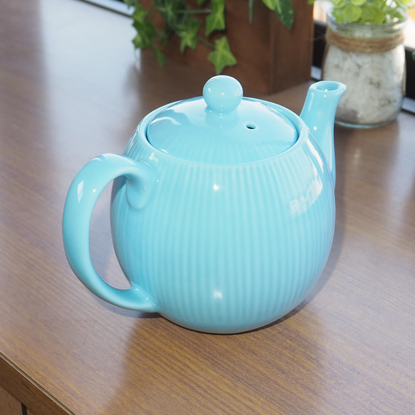 瀬戸焼　ティーポット　十草　カラーシリーズ　5color　　ティータイム/おうちカフェ/おうち時間 4枚目の画像