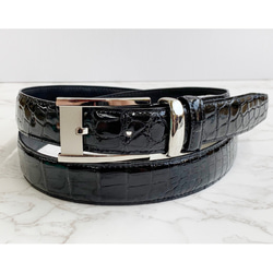 日本製 パイソン 33㎜巾 上質 リバーシブルベルト ダイヤモンド