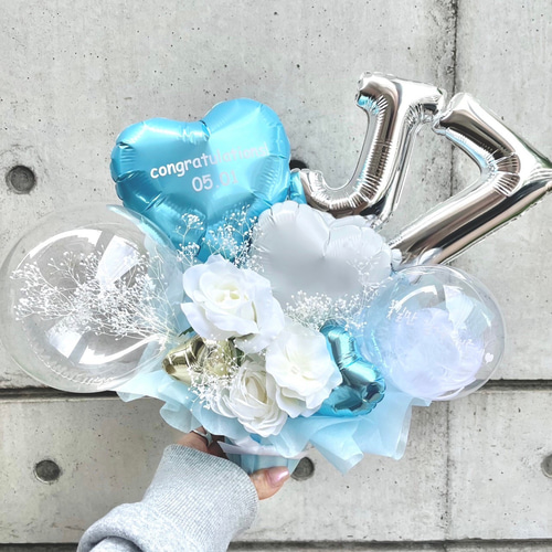 フラワー バルーンギフト ウェディング 結婚祝い 電報 祝電 結婚式