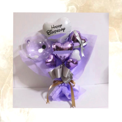 手持ち バルーンブーケ バルーンギフト ネイビー ホワイト 前撮り