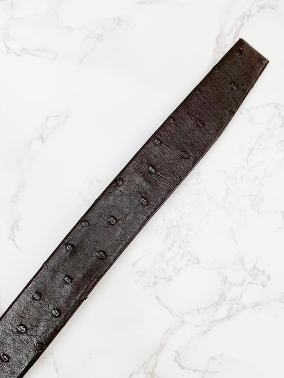 日本製　上質　クライン・カルー　オーストリッチ　30ｍｍ巾　上質　ベルト　本無双　エキゾチックレザー　キーリットシステム KLEIN