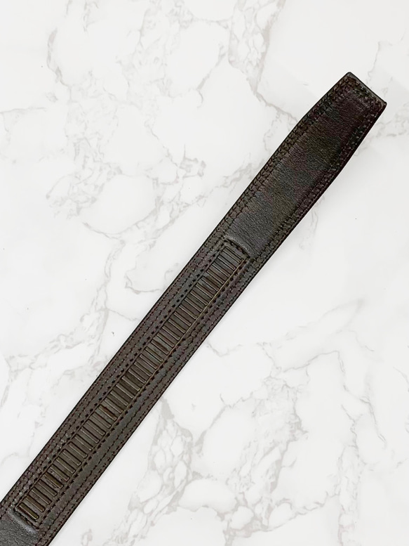 日本製　クライン・カルー　オーストリッチ　LLサイズ　上質　ベルト　真鍮磨き上げバックル　キーリット　ロングサイズ 9枚目の画像