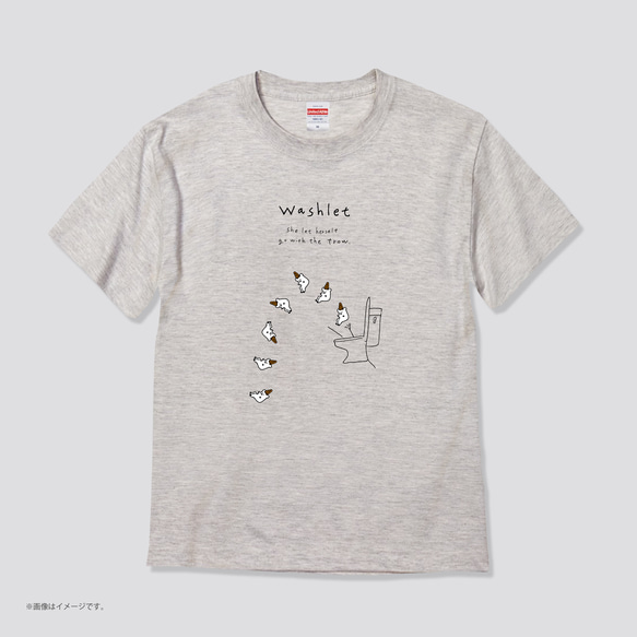 「Washlet」コットンTシャツ/送料込み 3枚目の画像