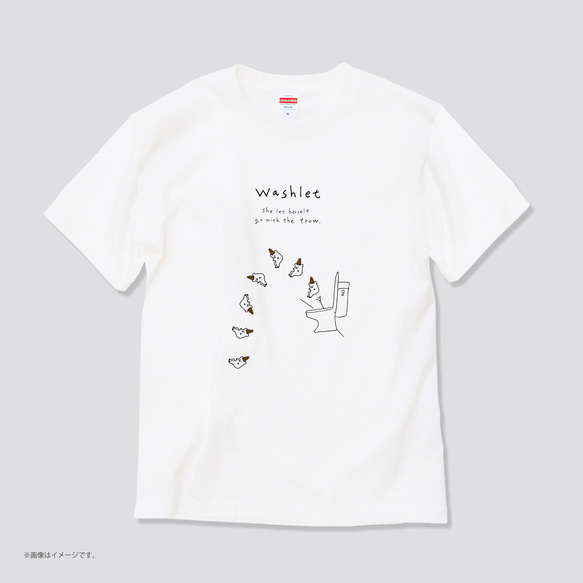 「Washlet」コットンTシャツ/送料込み 2枚目の画像