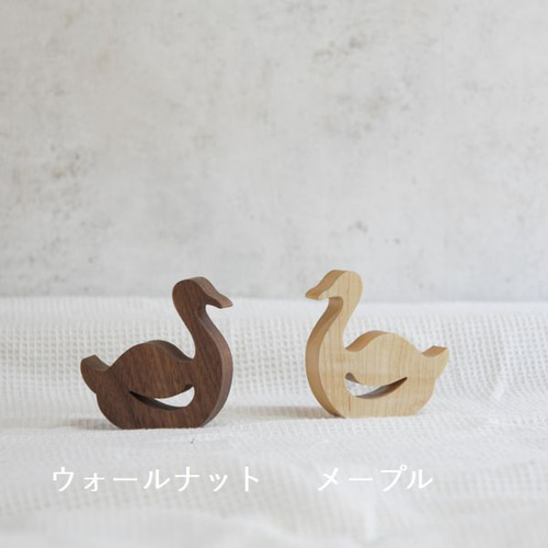 スワン オブジェ｜全2種類 北欧 白鳥 無垢 置物 マリン 夏 冬 水辺