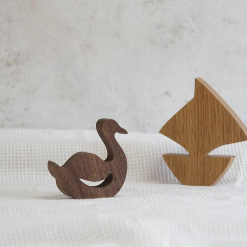 スワン オブジェ｜全2種類 北欧 白鳥 無垢 置物 マリン 夏 冬 水辺