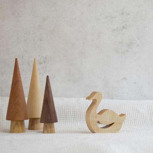 スワン オブジェ｜全2種類 北欧 白鳥 無垢 置物 マリン 夏 冬 水辺