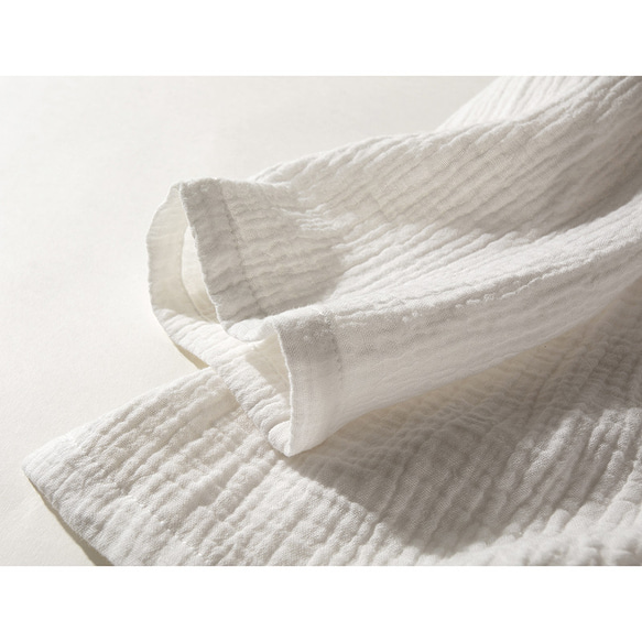 綿麻長袖トップス　柔らかい綿麻シャツ　レトロ　武術服　太極拳服　ノットボタン　ホワイト　L151WH 6枚目の画像