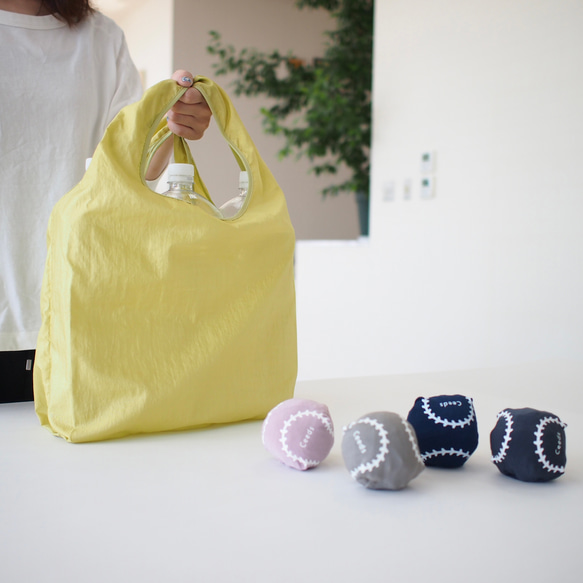 5秒でしまえるエコバッグ》畳まず簡単収納 撥水加工付き 5color