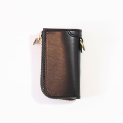 【受注生産】スマートキー収納キーケース　ヌメ革　手染め　タン・ブラウン・ブラック 11枚目の画像