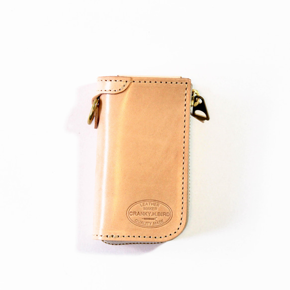 【受注生産】スマートキー収納キーケース　ヌメ革　手染め　タン・ブラウン・ブラック 6枚目の画像