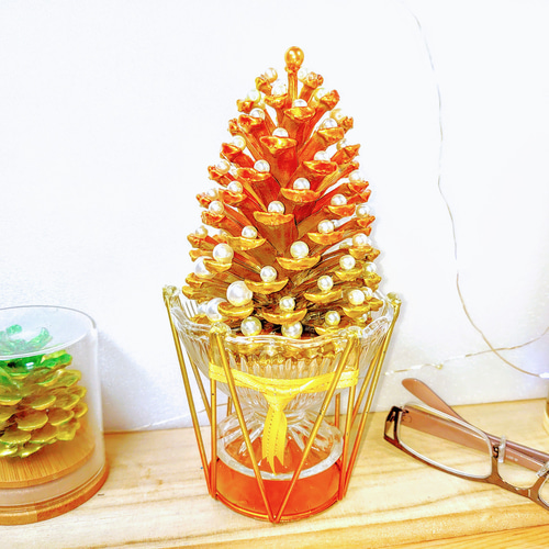 Ks027 大王松 松ぼっくりツリー オーナメント (トロピカル カラー