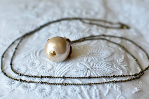 棉花項鍊（法國古董巴洛克棉珍珠） 第3張的照片