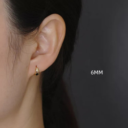 925 銀垂墜耳環，適合日常佩戴，5 種尺寸，2 種顏色，閃亮 第5張的照片