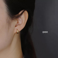 925 銀垂墜耳環，適合日常佩戴，5 種尺寸，2 種顏色，閃亮 第7張的照片