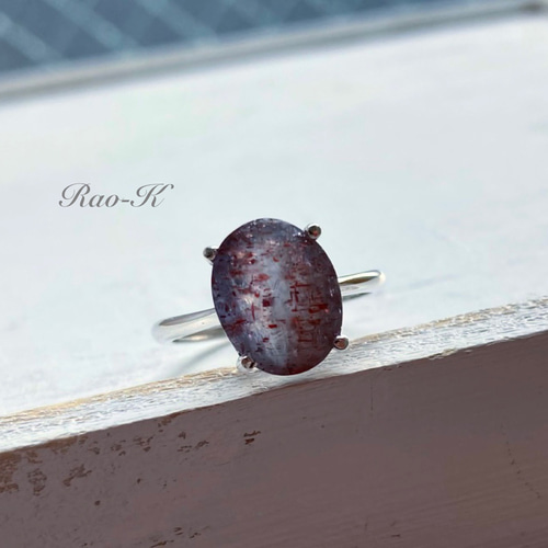 アイオライトとアルーシャサンストーンパーム♡握り石♡ギラギラ♡No.489 13×9.5mm「ブラッドショットアイオライトサンストーン