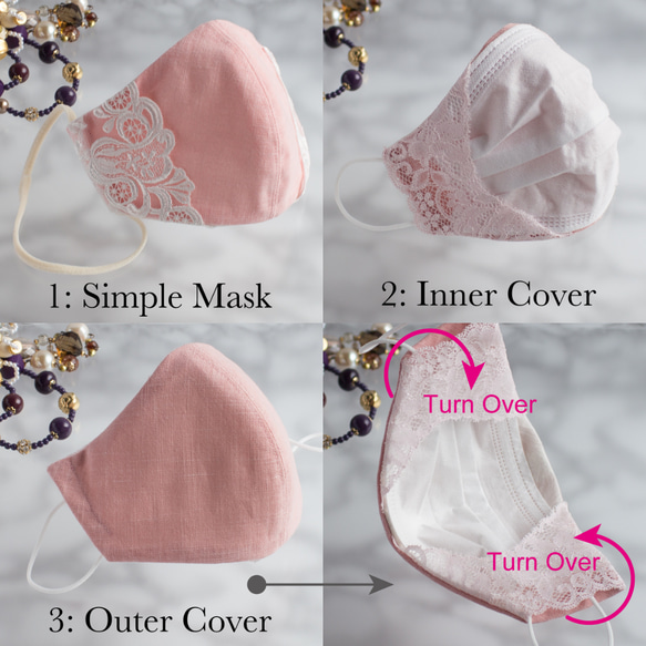 PSNY 2way Leopard &amp; Dalmatian Linen Mask Cover 可逆 2W10 使無紡布面 第10張的照片