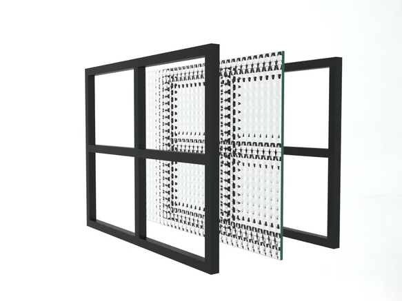 FIX窓 アイアン ガラス 室内窓 デコマド オーダー W(幅)1000㎜×H(高さ)1100㎜ 5枚目の画像