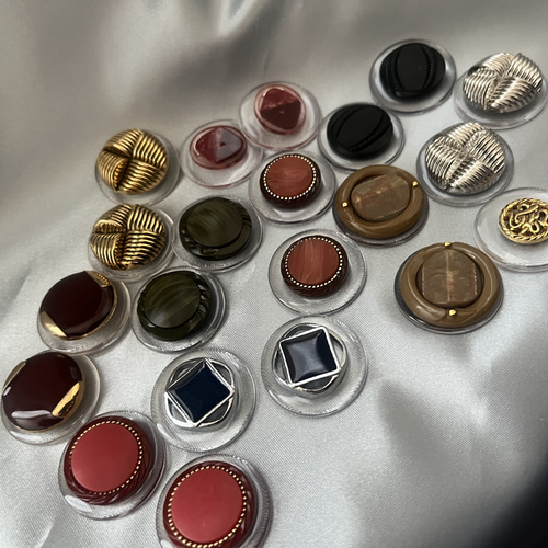 販売可能素材 ボタンカボション クリア10ペア ハンドメイド素材