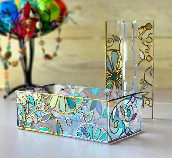 Order :Glass art paper towel case "Feast of light" 第9張的照片