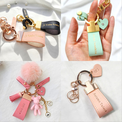 義大利皮革雕刻皮革鑰匙圈週年紀念情侶禮物名字雕刻韓文鑰匙包汽車鑰匙圈 第19張的照片