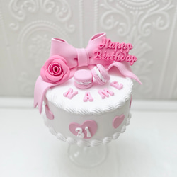 ピンクりぼんのクレイケーキセット ピンクりぼんのクレイケーキセット ピンクりぼんのクレイケーキセット