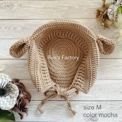 ひつじのベビーボンネット 帽子(ベビー・キッズ) Run's Factory 通販