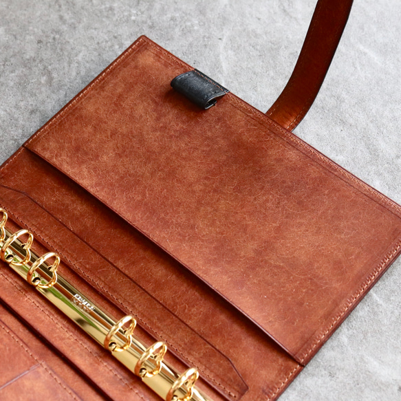 システム手帳 / Black × Brown【ブライドルレザー】 また