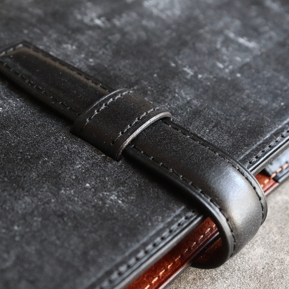 システム手帳 / Black × Brown【ブライドルレザー】 また