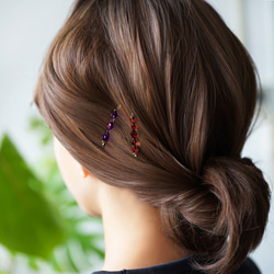 紫水晶寶石髮夾 ~瑪西亞 第8張的照片