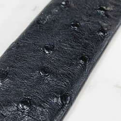 日本製　クライン・カルー　オーストリッチ　3Lサイズ　３５㎜巾　ベルト　本無双縫い　上質　エキゾチックレザー 3枚目の画像
