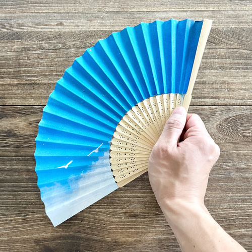 夏の涼しげ扇子「境界線の風景」 浴衣 AKI SPRAY PAINT 通販 11986842