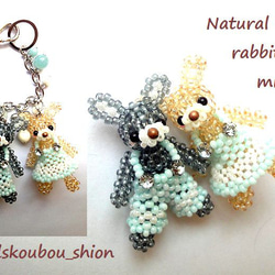 レシピ　ナチュラルカップルうさぎ ビーズモチーフ（プリント・PDF） 6枚目の画像