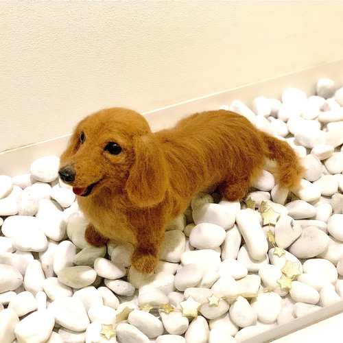 羊毛フェルト 犬のぬいぐるみ ダックス