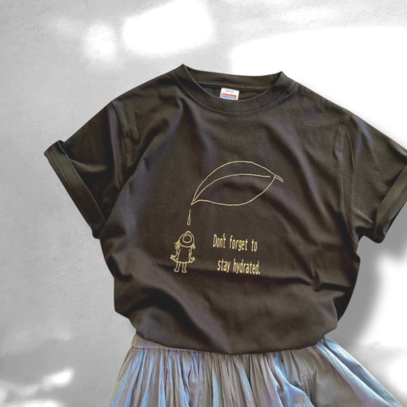 Tシャツ「水分補給を忘れずに」３カラー 7枚目の画像