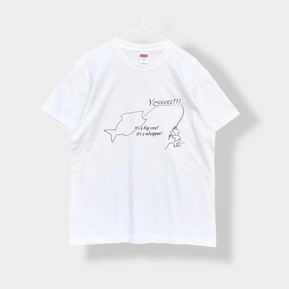 Tシャツ「fishing」ホワイト 2枚目の画像