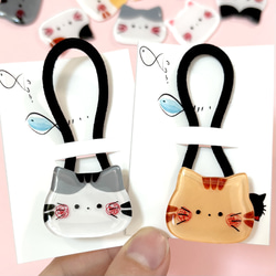 ゆきだるま ヘアゴム/ブローチ 【冬 雪だるま スノーマン】ヘア