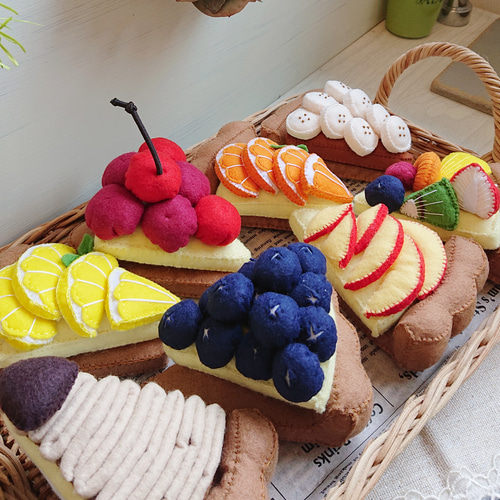 受注製作】フェルト おままごと えらべるタルトケーキ(1個