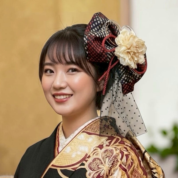 累計80個以上販売】成人式 結婚式 ヘッドドレス 髪飾り リボン 大正