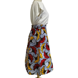 アフリカ布　世界に一つだけ！ウエディングブーケのスカート 4枚目の画像