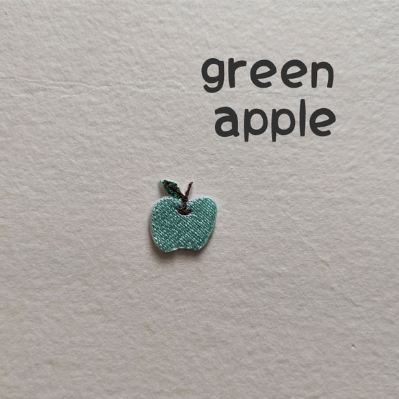 刺繍ワッペン 青りんご ワッペン・アップリケ まる 通販