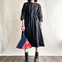 新作！粋で可愛くカッコよく！お洒落な新品西陣織帯人気の黒×ゴールド