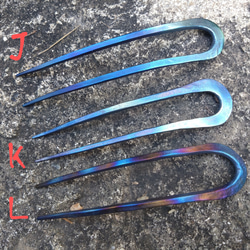 鍛造チタン簪「水」軽くて丈夫で金属アレルギーの方でも安心 9枚目の画像