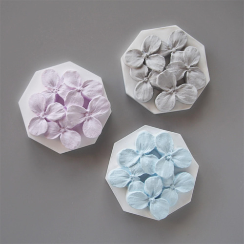 色が選べる「紫陽花のアロマストーン」ブルー・パープル・モノトーン