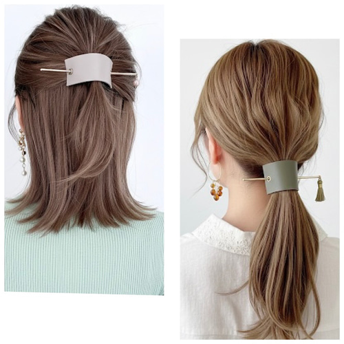 Sサイズ 本革 マジェステ / レザー ヘアアクセサリー かんざし