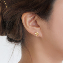 三色堇耳環 第4張的照片