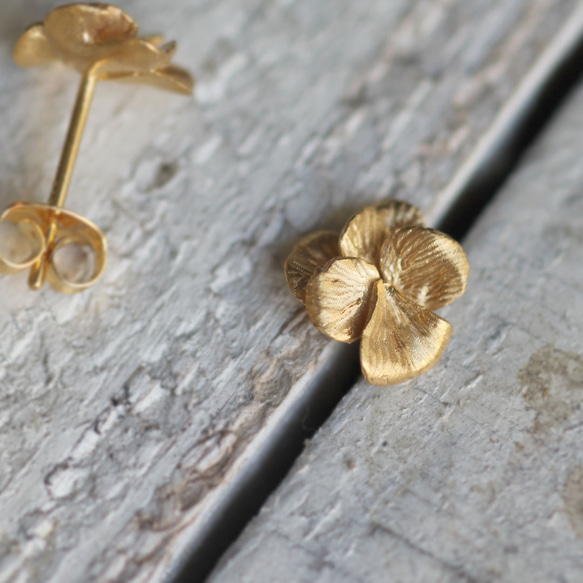 三色堇耳環 第9張的照片