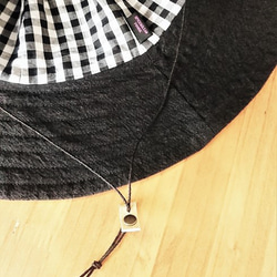 シンプルハット : 綿麻【ブラック】 9枚目の画像