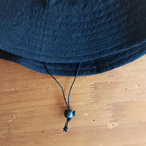 シンプルハット : 綿麻【ブラック】 11枚目の画像