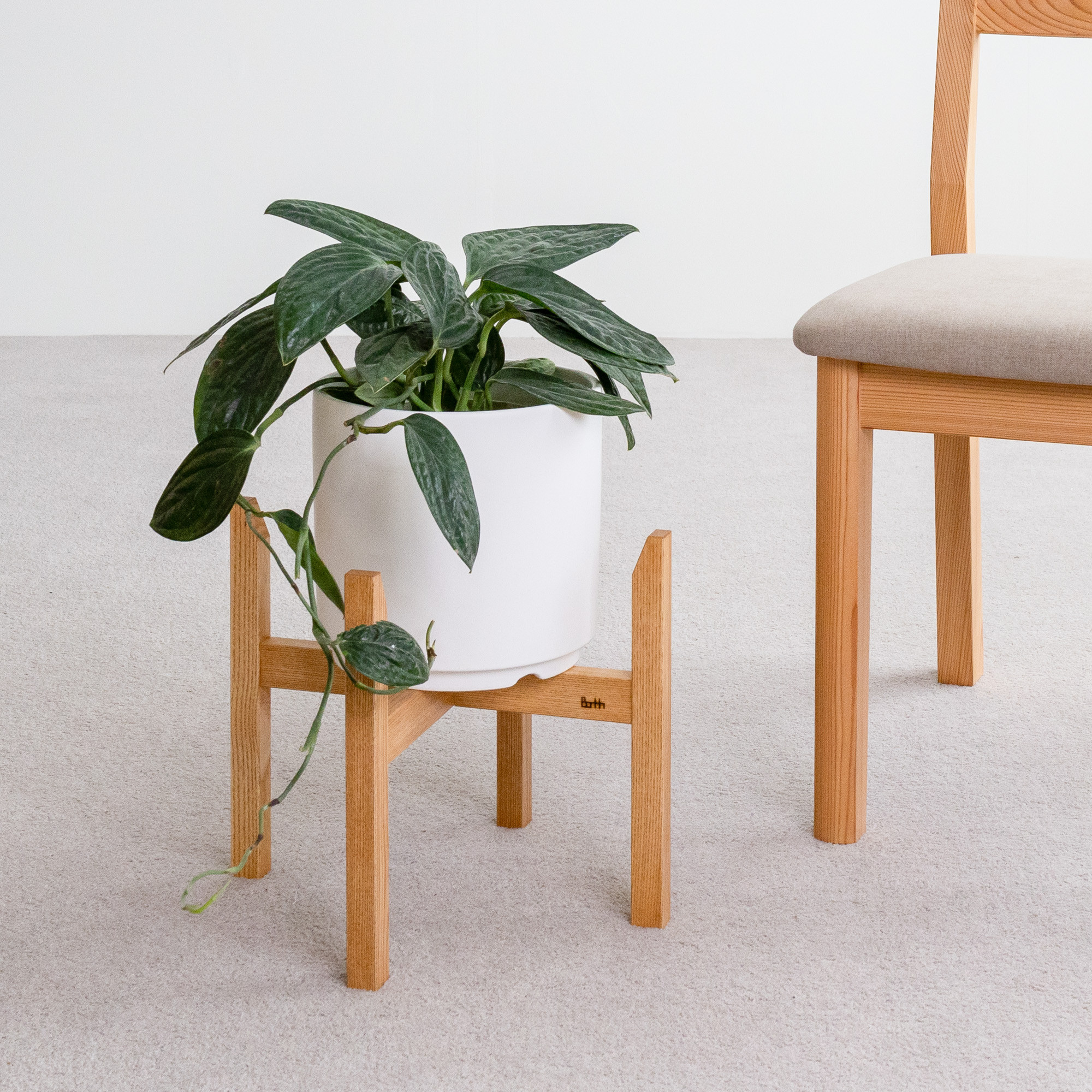 2WAY折りたたみ木製プランタースタンド［Mサイズ］｜無垢材の上質な観葉植物スタンド
